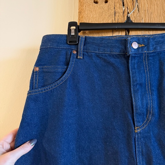 Anthropologie The Madi Front-Slit Denim Skirt by Pilcro - Picture 6 of 11